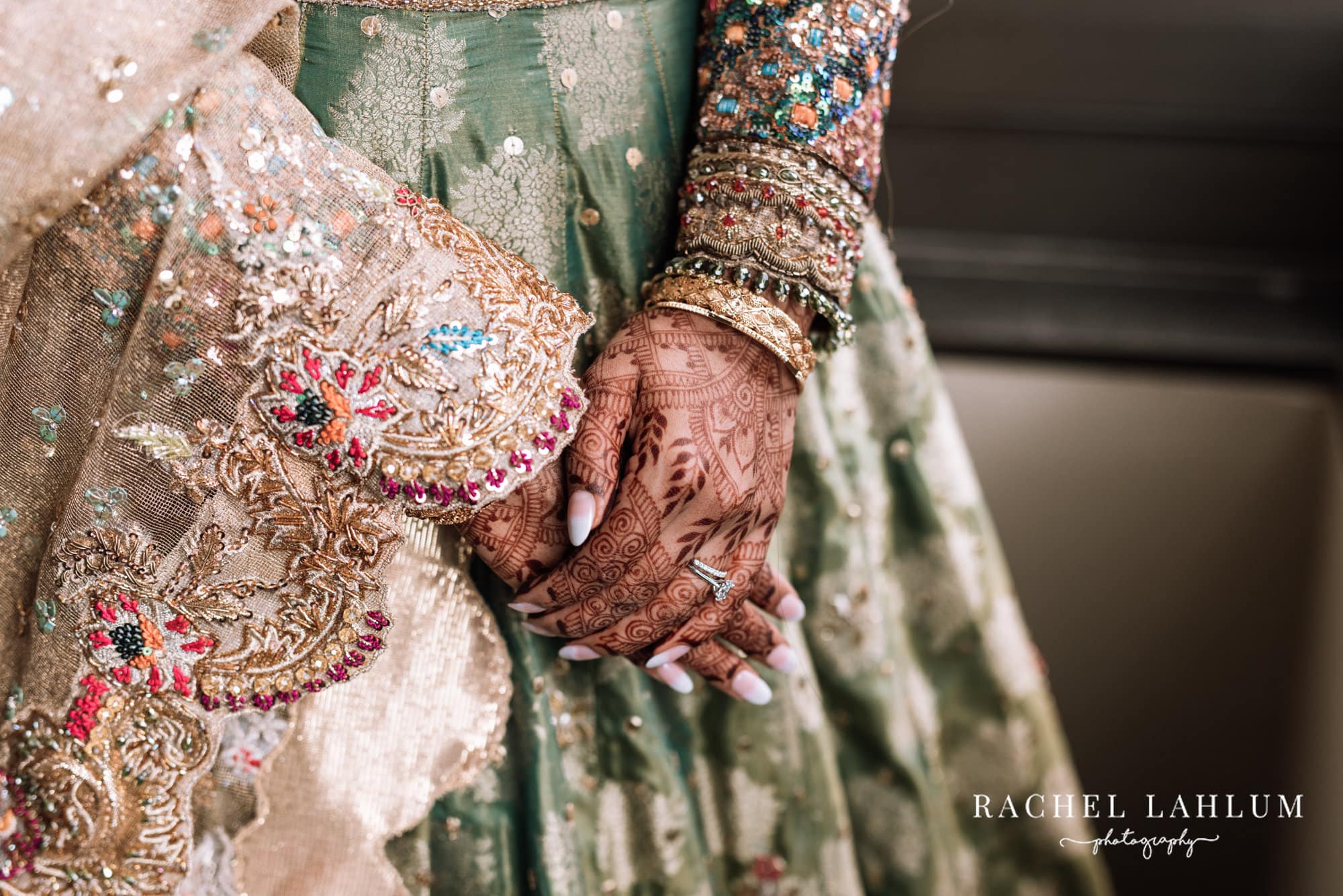 Close up of bride’s Mehndi before Walima at the Intercontinental in St. Paul, MN.