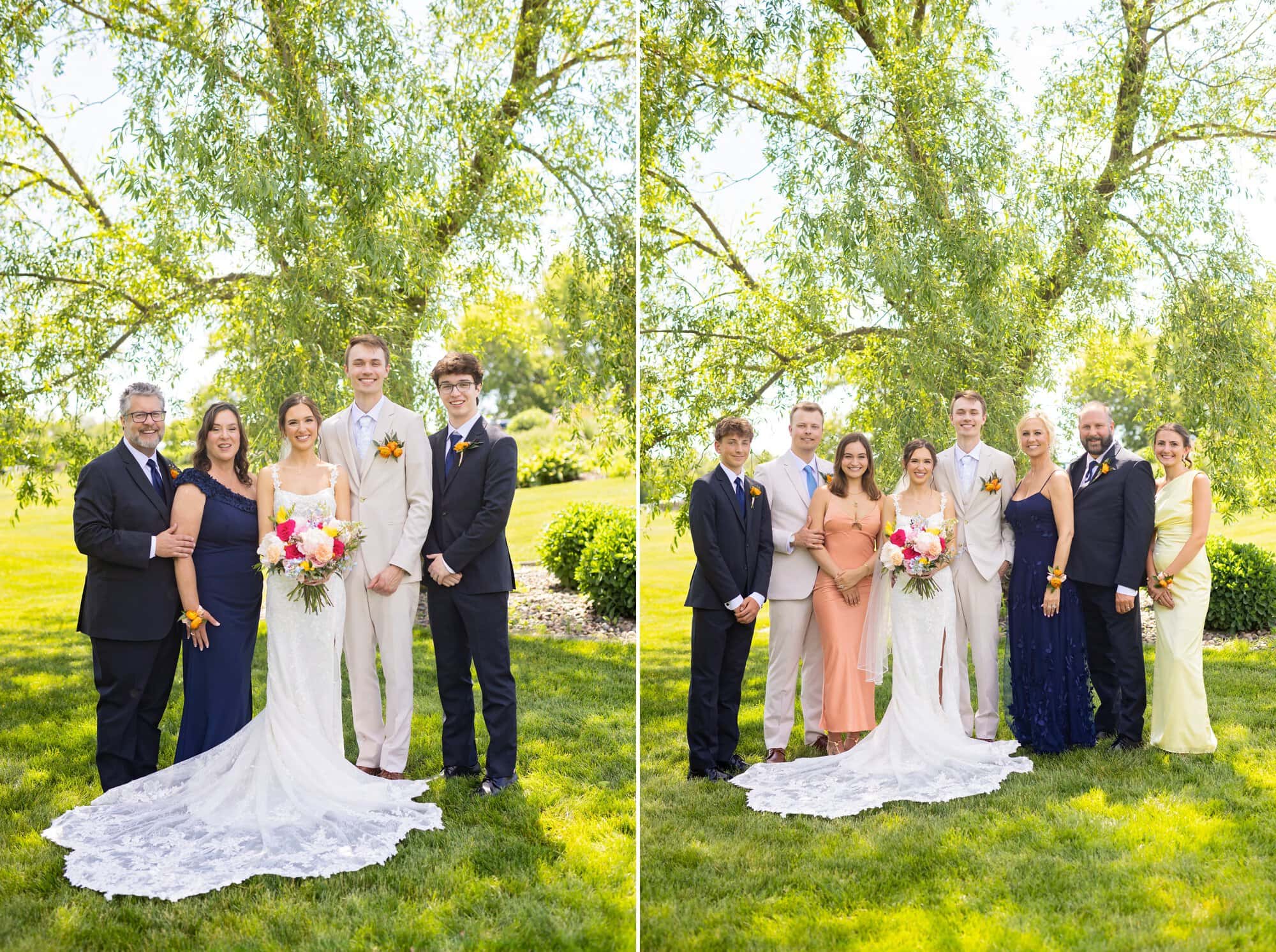 Formal family portraits outdoors at Ridgetop Events.