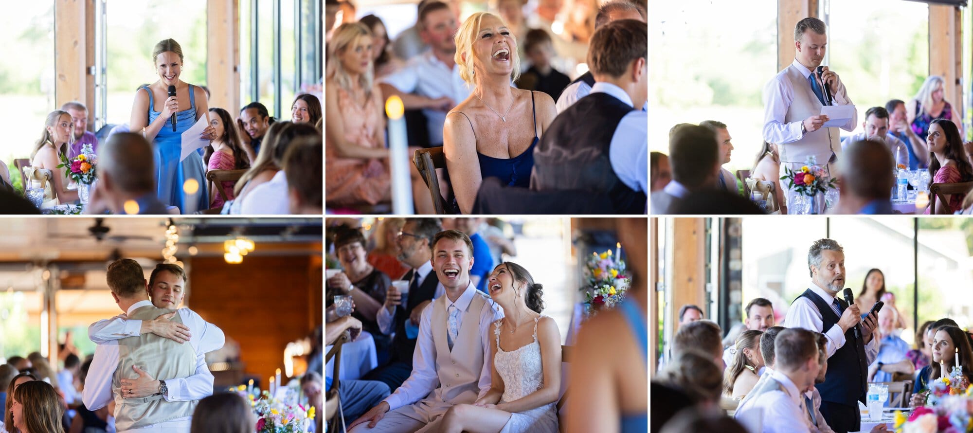 Speeches and much laughter during the reception.